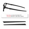 2 Pairs Replacement Earsocks Rubber Temple Sleeve for Oakley Double Down OX8188D Eyeglasses Frame, Black Ear Sleeves view 2
