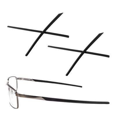 2 Pairs Replacement Earsocks Rubber Temple Sleeve for Oakley Extender OX3249 Eyeglasses Frame, Black Ear Sleeves