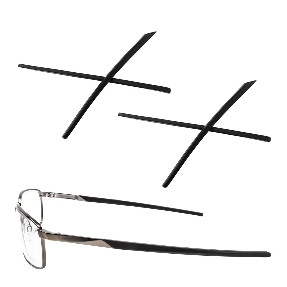 2 Pairs Replacement Earsocks Rubber Temple Sleeve for Oakley Extender OX3249 Eyeglasses Frame, Black Ear Sleeves