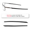 2 Pairs Replacement Earsocks Rubber Temple Sleeve for Oakley Extender OX3249 Eyeglasses Frame, Black Ear Sleeves view 2