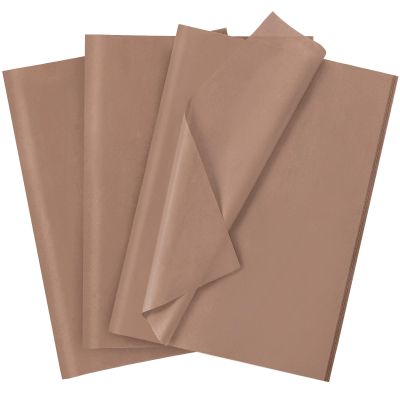 120 Sheets 20"X14" Brown Tissue Paper for Gift Bags Wrapping, Art Tissue Paper Bulk for Holiday Birthday Party Crafts Decoration (Brown)
