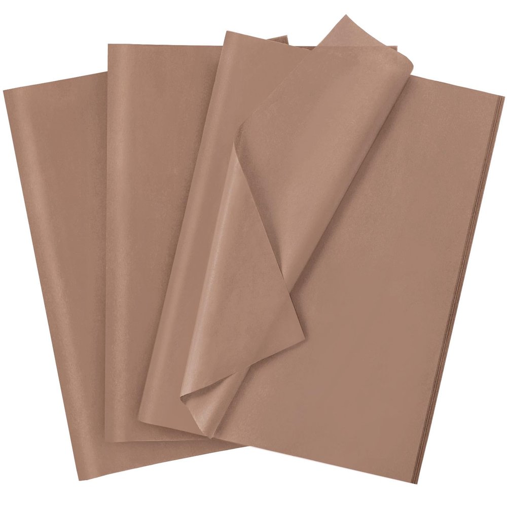 120 Sheets 20"X14" Brown Tissue Paper for Gift Bags Wrapping, Art Tissue Paper Bulk for Holiday Birthday Party Crafts Decoration (Brown)