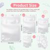 Zonon 120 Pcs Resealable Bag for Small Business 3" X 4", 4" X 6", 5" X 8", 6" X 9" Sealable Bag with Zip Cute Packaging Pouch for Sample Treat Cookie Food Storage Party Favor Gift(White) view 2