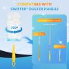 40 Pack Duster Refill for Swiffer Duster, 360Heavy Duty Duster Refills Kit, Strong Electrostatic Adsorption Technology, Suitable for Furniture, Curtains, Offices and Other Scenes with 1 Short Handle view 2