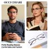 OCCI CHIARI Reading Glasses for Small Face Women Men Metal Lightweight Readers (1.75X) 1.0 1.25 1.5 1.75 2.0 2.25 2.5 2.75 3.0 3.5 4.0 5.0 6.0 view 2