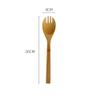 6Pcs 7.87 Inches Bamboo Sporks Long Handle Spoon and Fork 2 in 1 Dinnerware Tableware Kitchen Utensils for Restaurants, Catering Events, Buffet, Home Party Use, Brown view 4