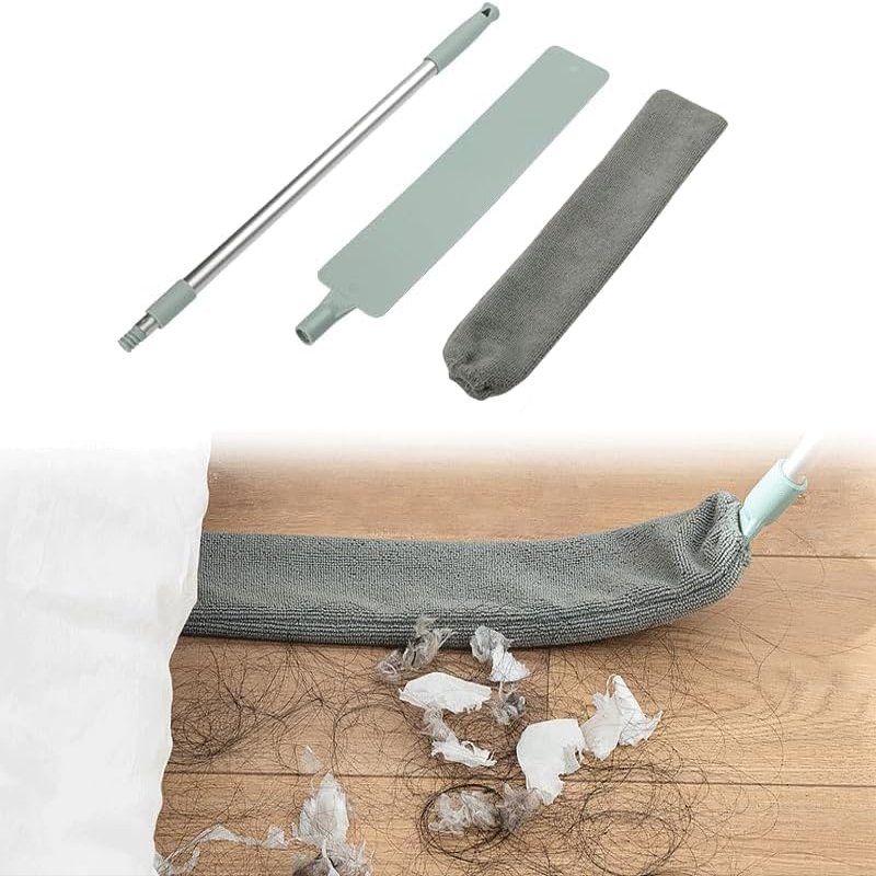 2025 Upgraded Retractable Gap Dust Cleaning Artifact | Scalable dust Collector Cleaning Tool for Hard to Reach Areas | Reusable Washable dust Removal Rod for Homes, Ceilings, Blinds, Under Furniture