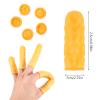 200 PCS Finger Cots Pink, Anti-Static Rubber Fingers Tips Protector, Disposable Latex Finger Covers for Protect Keeping Dressing Dry and Clean (Pink, Yellow, M) view 2