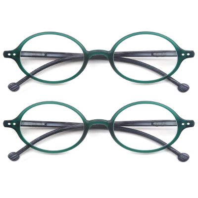 TISHUI Green Round Reading Glasses for Women Men +1.00 Blue Light Blocking Circular Readers Unisex Blue Ray Circle Cheaters Glasses Ultra Lightweight Blueblockers