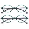 TISHUI Green Round Reading Glasses for Women Men +1.00 Blue Light Blocking Circular Readers Unisex Blue Ray Circle Cheaters Glasses Ultra Lightweight Blueblockers view 1