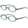 TISHUI Green Round Reading Glasses for Women Men +1.00 Blue Light Blocking Circular Readers Unisex Blue Ray Circle Cheaters Glasses Ultra Lightweight Blueblockers view 2