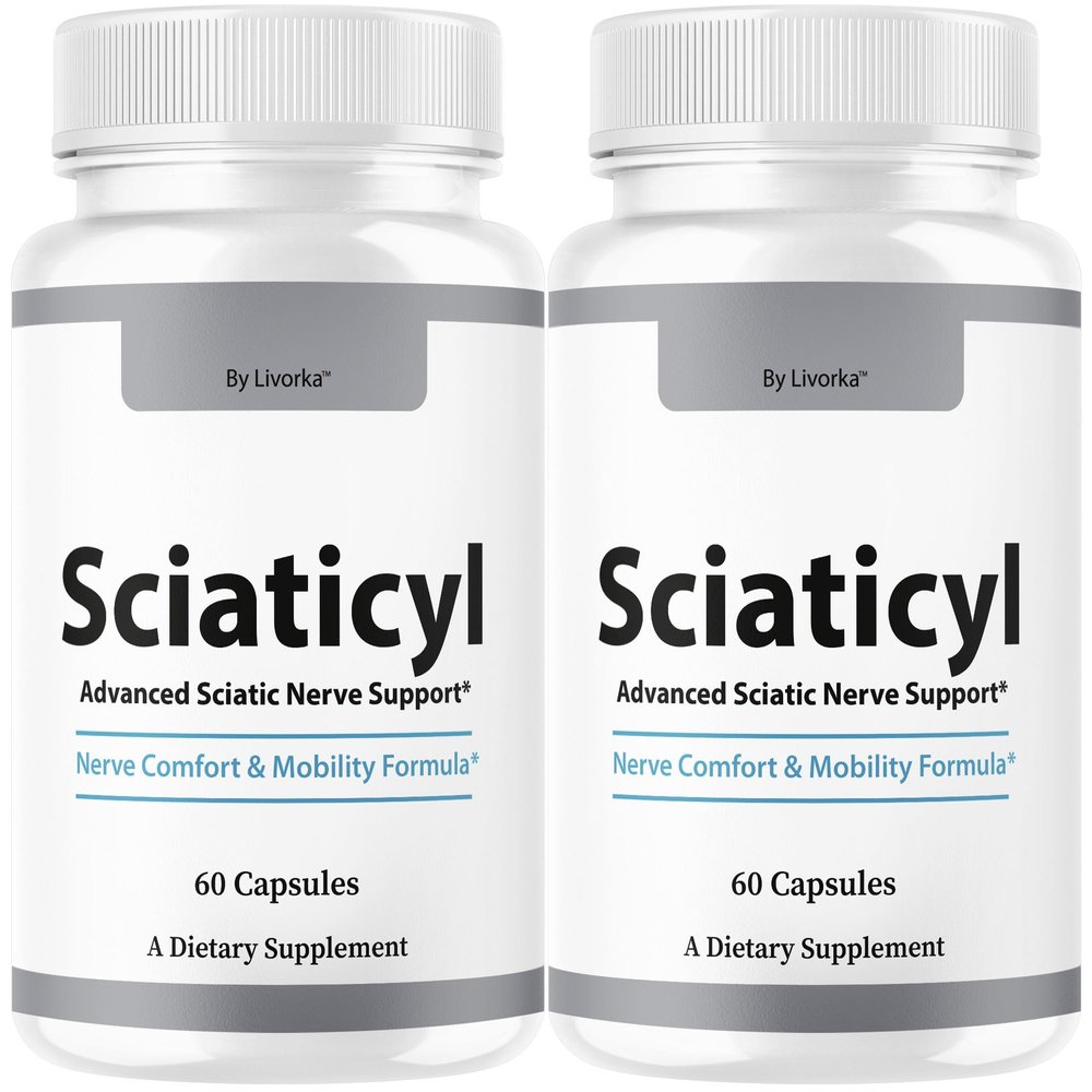 (2 Pack) Sciaticyl Capsules - Official Sciaticyl Premium Daily Support Supplement Pills, Scia Ticyl Health Support Natural Advanced Mobility for Overall Health & Wellness, 120 Capsules for 2 Months