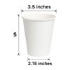 12 oz White Paper Cups Disposable Hot and Cold Drink Cups for Coffee, Tea, Water, Juice, Parties & Everyday Use, Eco-Friendly Beverage Cups for Home, Office, Events. (12oz, 500, Count) view 2