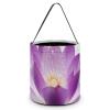 DMHVGEW Halloween Candy Basket Tote with Handles Flower Purple Halloween Trick Or Treat Bags Reusable Goody Bags Halloween Candy Buckets for Halloween Party Favor Supplies view 1