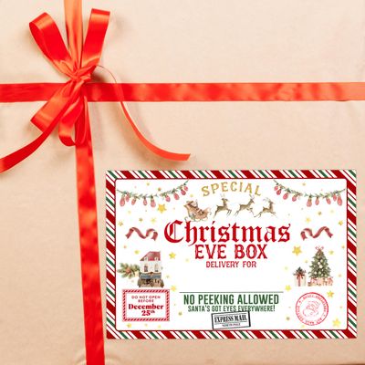 Christmas Gifts Tags Stickers from Santa, 20 Pcs Christmas North Pole Shipping Stickers Labels for Gifts, 4x6 Inch Holiday Presents Name Tags, Festive Chrismas Name Tag for Wrapping Box-D24