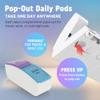 Weekly AM/PM Pill Organizer - 7 Day Medicine Planner with Large Pop-Out Daily Compartments, Easy Open 2-Times-a-Day Pill Case for Travel that Holds Big Size Vitamins & Supplements, Blue and Purple view 2