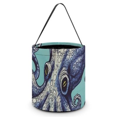 DMHVGEW Halloween Candy Basket Tote with Handles Octopus Design Halloween Trick Or Treat Bags Reusable Goody Bags Candy Buckets for Party Favor Supplies