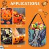 DMHVGEW Halloween Candy Basket Tote with Handles Octopus Design Halloween Trick Or Treat Bags Reusable Goody Bags Candy Buckets for Party Favor Supplies view 3