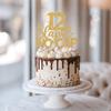 12 Slaps No Cap Cake Topper, Happy 12th Birthday Cake Topper, Cheers to 12 Years, Funny 12th Birthday Party Decorations Gold Glitter view 4
