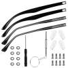 Heclia Double Needle Glasses Arm Replacement 2 Pair Eyeglass Repair Kit Anti-Slip Tips Eyeglasses Arms Legs Replacement Accessories with Screws, Nose Pads, Tools for Sunglasses, Reading Glasses view 1