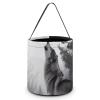 Halloween Candy Bucket Howling Wolf Tote Bag with Handle - Trick Or Treat Goodie Basket for Party view 1