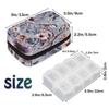 Purple Bird Flower Pill Case Bag with Zipper Small Travel Pill Box with 7 Day Removable Plastic Medicine Organizer Portable Weekly Pill Container Bag for Medicine, Vitamin, Supplement view 2