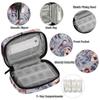 Purple Bird Flower Pill Case Bag with Zipper Small Travel Pill Box with 7 Day Removable Plastic Medicine Organizer Portable Weekly Pill Container Bag for Medicine, Vitamin, Supplement view 3