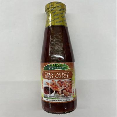 Thai Flavour Thai Spicy BBQ Sauce, Asian Condiment, 9.8 oz Glass Bottle (1)