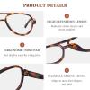DOOViC 3 Pack Retro Aviator Reading Glasses for Women Men Lightweight Blue Light Blocking Computer Readers 2.75 view 4