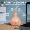 500ml Essential Oil Diffuser with 5*10ml Essential Oil, BeAmazed Humidifier, Diffusers for Home, Aromatherapy Diffuser with Remote Control, Diffusers for Essential Oils Large Room (Yellow Wood Grain) view 3