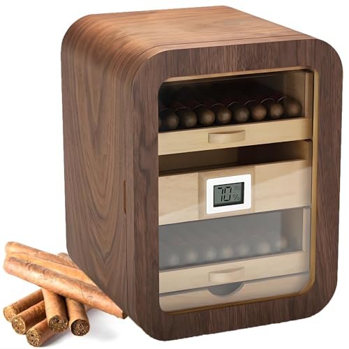 110-Cigar Humidor Cabinet with Spanish Cedar Liner, 5-Tier Design, Digital Thermometer & Hygrometer for Cigar Aficionados and Enthusiasts!