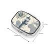Vintage Lighthouse Nautical Map Pill Box Portable 2 Compartment Pill Case Hold Vitamins view 3