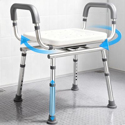 Heavy Duty Swivel Shower Chair with Arms