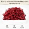 DOMMARE 7OZ Dark Red Crinkle Paper Filler for Small Gift Boxes and Basket view 2