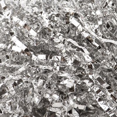 7OZ Crinkle Shredded Paper Filler For Gift Baskets, Gift Basket Filler Stuffing For Christmas New Year Gifts Decor, Silver Papers Shred For Bridesmaid Proposal Gifts, Raffia For Wedding Anniversary