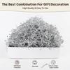 7OZ Crinkle Shredded Paper Filler For Gift Baskets, Gift Basket Filler Stuffing For Christmas New Year Gifts Decor, Silver Papers Shred For Bridesmaid Proposal Gifts, Raffia For Wedding Anniversary view 3