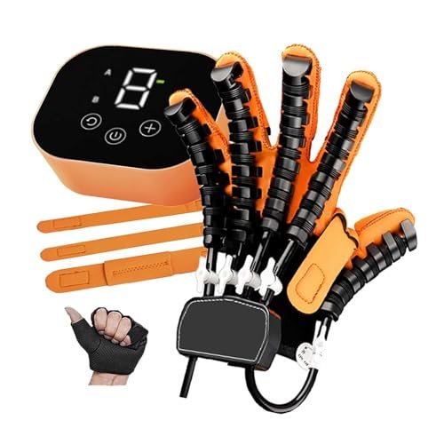 Adjustable Intensity Hand Rehabilitation Robot Gloves for Hemiplegia & Arthritis Patients - Left & Right Finger Therapy Trainer, Alleviate Hand Stiffness