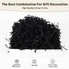 7OZ Crinkle Shredded Paper Filler for Gift Baskets, Black Crinkle Papers Filler Basket Stuffing for Halloween Gifts Decor, Gift Bag Filler Raffia for Father's Day Men Boys, Papers Shred for Wedding Birthday Gift view 2