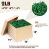 2LB Shredded Crinkle Paper Filler For Gift Baskets, Green Crinkle Papers Filler For Christmas Thanksgiving Gifts, Basket Gift Box Stuffing For Bridesmaid Proposal Gifts, Raffia For Birthday Festival view 3