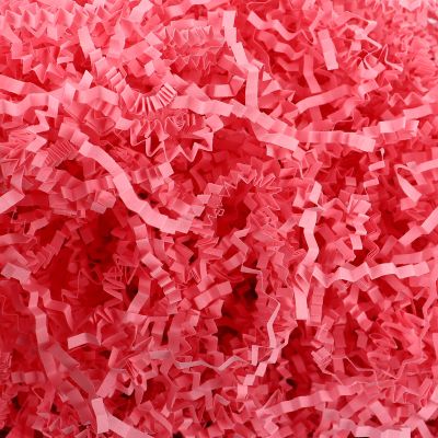 7OZ Basket Gift Bag Box Filler Confetti For Valentines Day Gifts, Pink Crinkle Cut Filler Shredded Paper For Gift Baskets, Papers Shred For Women, Basket Stuffing For Anniversary Birthday Party