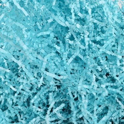 7OZ Light Blue Crinkle Cut Paper Filler for Small Gift Boxes and Basket