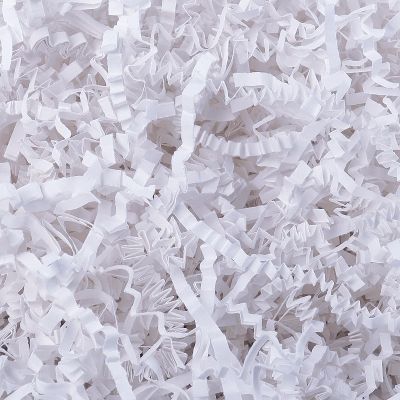 DOMMARE 7OZ White Shredded Crinkle Paper Filler For Gifts Baskets, Gift Box Crinkle Papers Filler For Woman Mother's Gifts Decor, Papers Shred Basket Stuffing Raffia For Bridesmaid Proposal Gifts