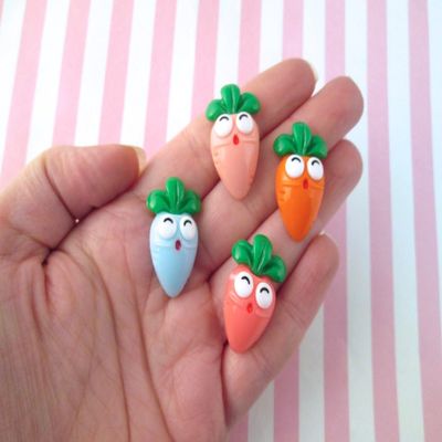 Assorted Carrot Cabochons rdnqu (4 Pieces)