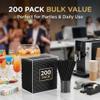 200 Pack Black Disposable Plastic Straws, 10.5" Extra Long Drinking Straws, 0.23" Diameter BPA-Free Straws for 30oz Tumblers, Tall Glasses, Iced Coffee and Party Use view 4
