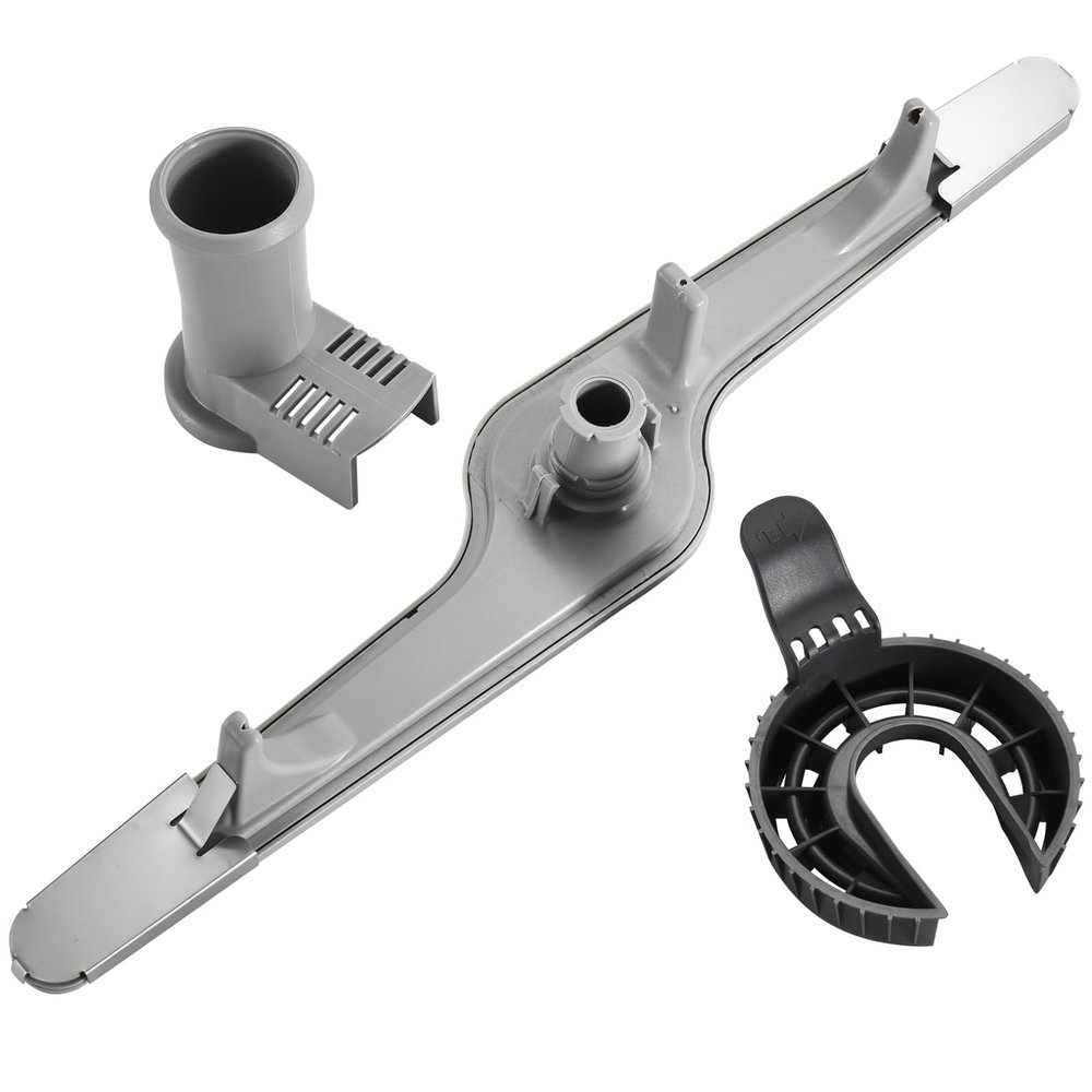 154568002 Dishwasher Lower Wash Arm and 5304518968 Support and 5304506518 Trap Drain Filter for Frigidaire Electrolux 154568001 PS12585623 154414101 154250901 (Grey)
