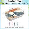 CREATCABIN 2 Pack Travel Floss Picks Holder Portable Dental Floss Case Refillable Small Floss Pick Case Dispenser Organizer with Slider Lid Gift Packaging Boxs for Toothpick Candy Storage Leaf 3x2in view 2
