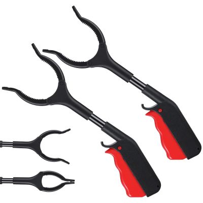 Mabor 2-Pack Grabber Tool with 360 Rotating Jaw Lightweight Trash Grabber Pickup Stick for Seniors, Gardening, and Household Use (Black)