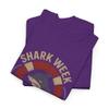 Funny Shark Survivalist Graphic Retro Cartoon Shark with Life Preserver & Chocolate Ocean Humor Apparel view 2