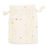 Ipotkitt 50 pcs Christmas Theme Cotton Fabric Cloth Bag with Geometric Lines Pattern Drawstring Bags Reusable Muslin Sachet Bag for Christmas Party Gift Storage Wedding Home Supplies view 2