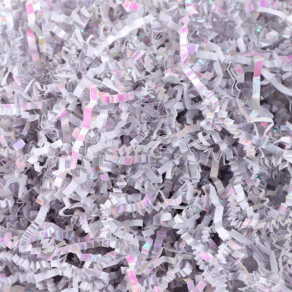 Crinkle Cut Paper Shreds - 7.1oz Bulk Gift Basket & Box Filler, Decorative Stuffing Grass Cushion Paper Streamer for Christmas, Easter, Birthday Party Favors, Wedding Decor Gift Wrapping